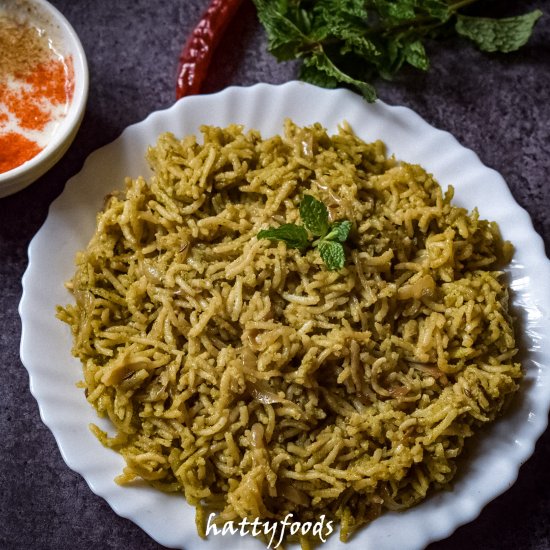 Pudina rice recipe| Mint rice