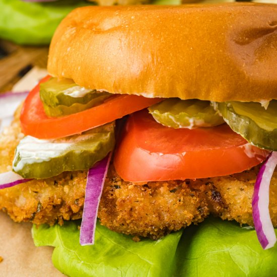 Fried Pork Chop Sandwiches