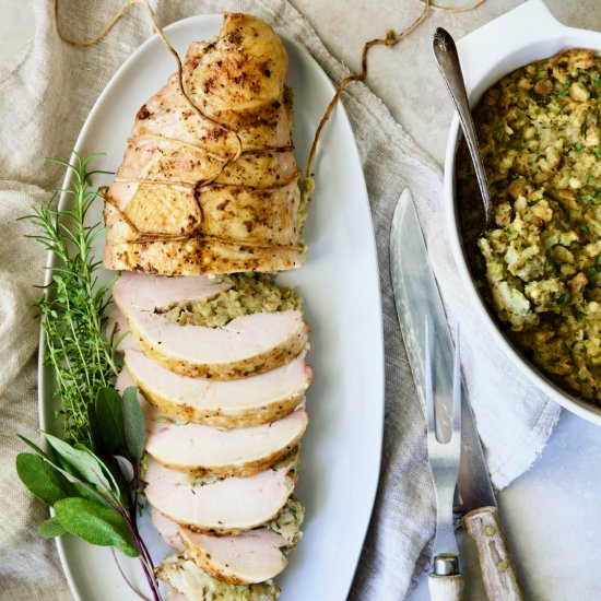 Roast Turkey Breast with Stuffing