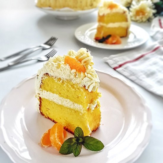 Mandarin Orange Chiffon Cake.