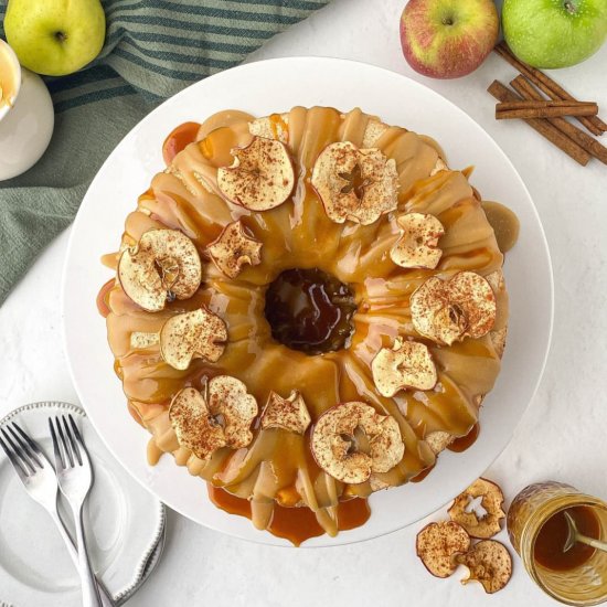 Caramel Apple Angel Food Cake