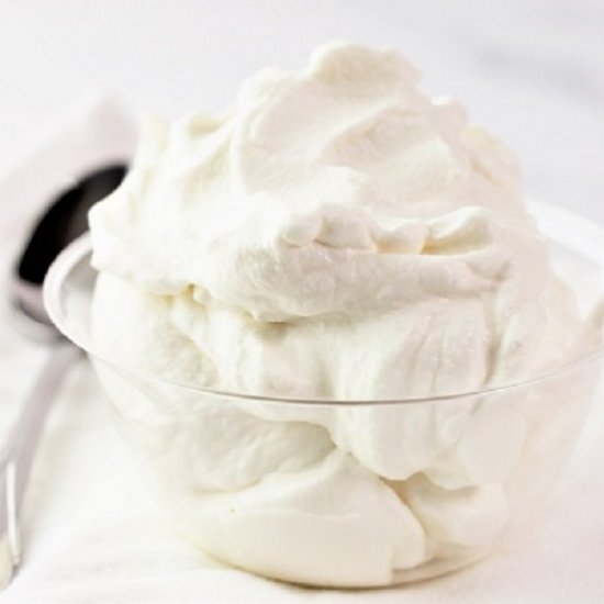 homemade sweetened whipped cream