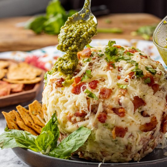 Bacon Pesto Cheese Ball