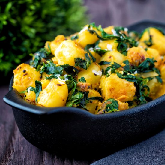 Aloo Methi or Fenugreek Potatoes