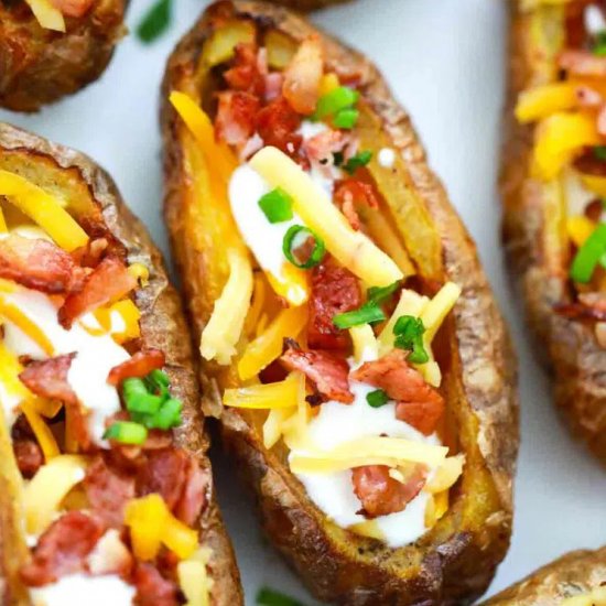 Air Fryer Twice Baked Potatoes