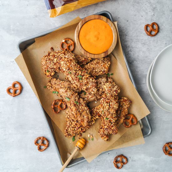 Pretzel Crusted Air-Fryer Chicken