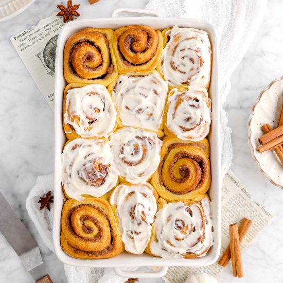 Pumpkin Cinnamon Rolls