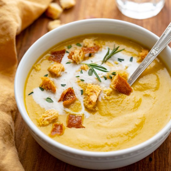 Creamy Roasted Veggie Soup