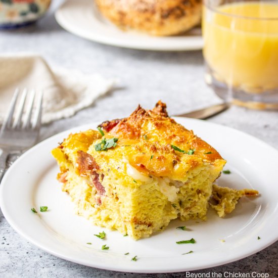 Ham and Cheese Strata