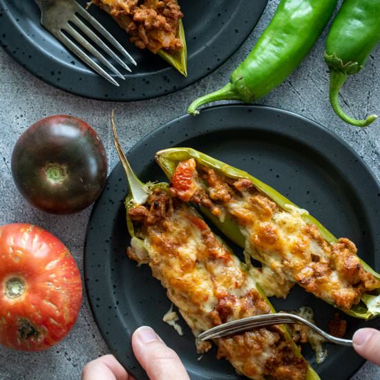 Stuffed Anaheim Peppers