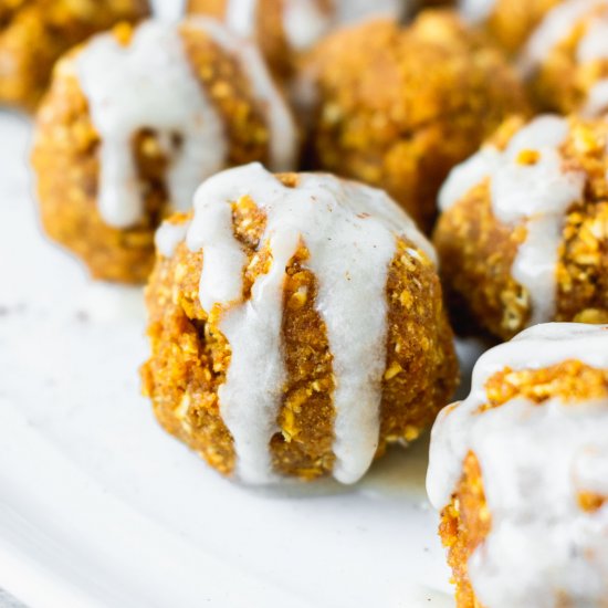 Iced Pumpkin Pie Energy Bites