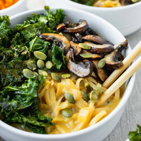 Pumpkin Miso Ramen & Maple Mushroom