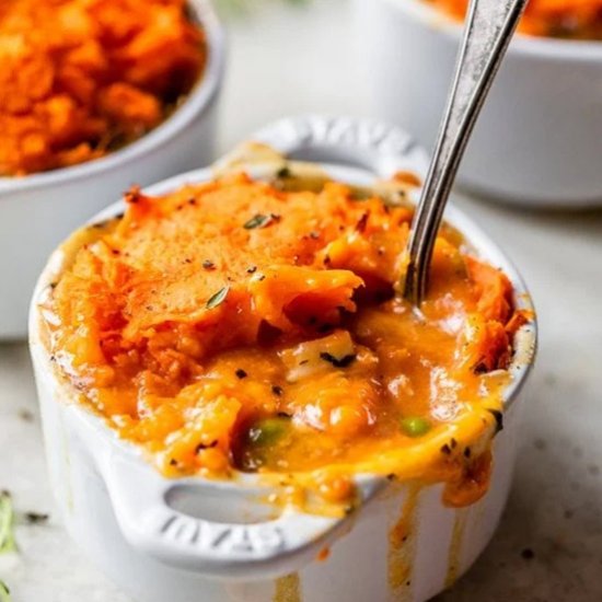 Turkey Pot Pie Sweet Potato Topping