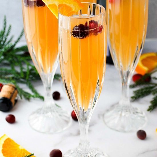 Fresh Cranberry Prosecco Mimosa