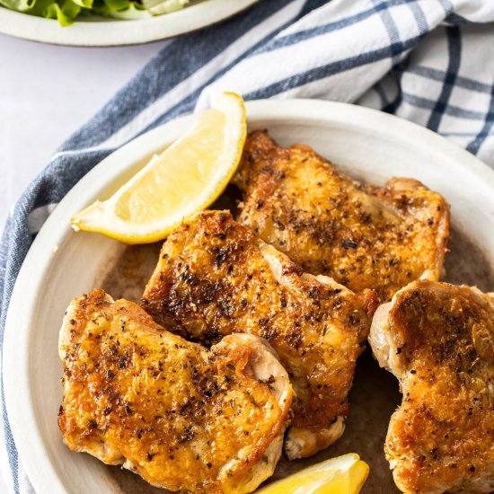 Crispy Stovetop Chicken Thighs