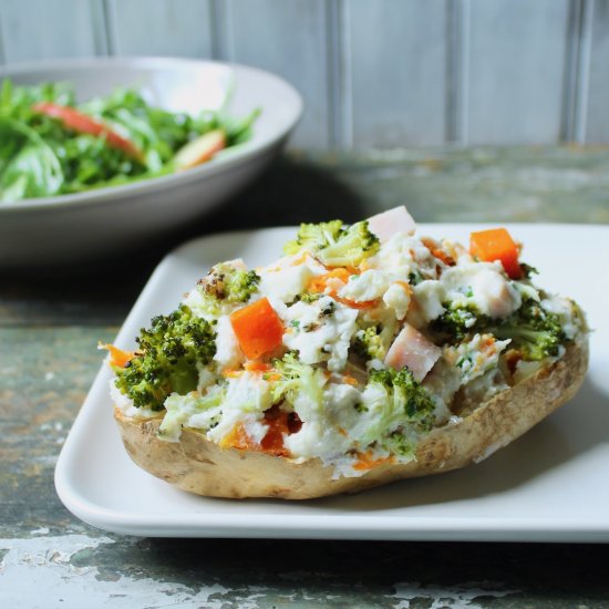 Turkey and Veggie Stuffed Potatoes