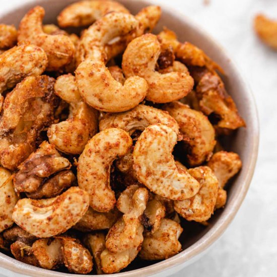 Sweet and Spicy Roasted Nuts