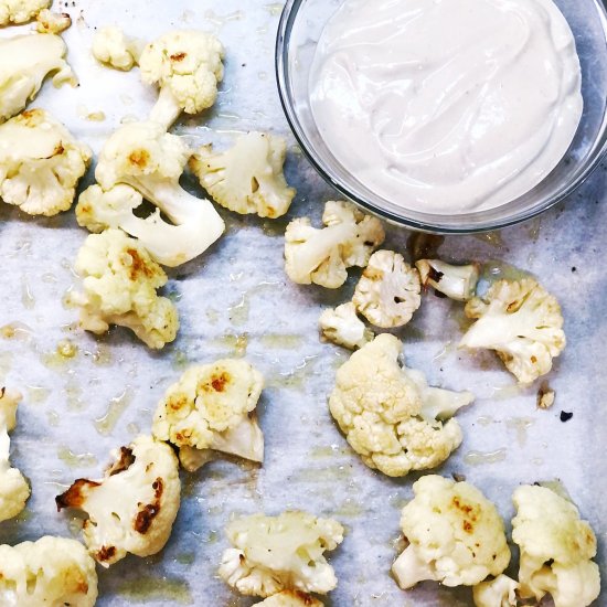 Roasted Cauliflower & Tahini Sauce