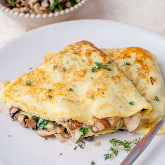 mushroom crepes