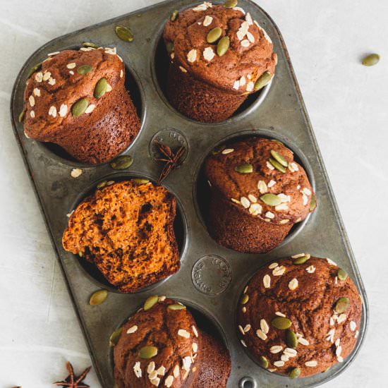 Sourdough Pumpkin Spice Muffins