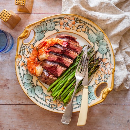 Surf n Turf with Red Wine Sauce