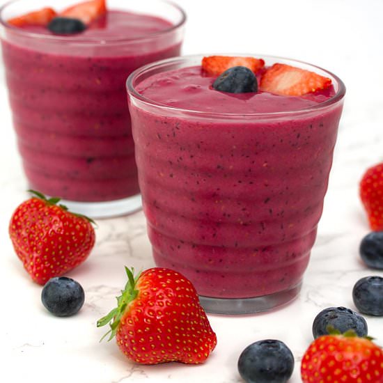 Triple Berry Smoothie – No Banana