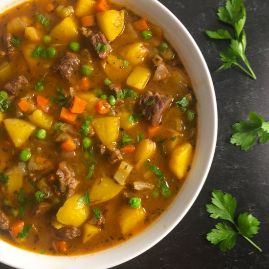 Instant Pot Beef Vegetable Soup