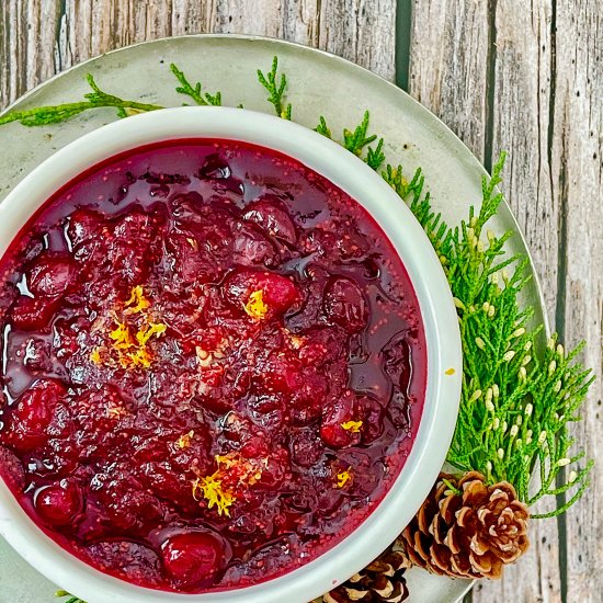 Cranberry Sauce with Orange Juice