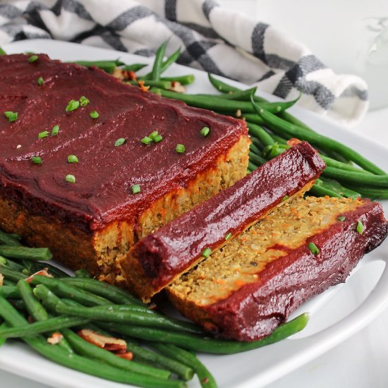 Vegan Lentil & Mushroom Meatloaf