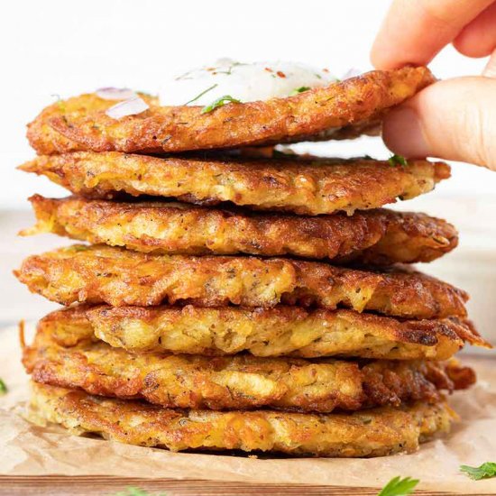 Crispy Vegan Potato Latkes