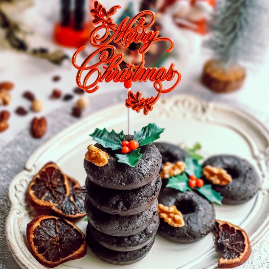 Christmas Cake Protein Donuts