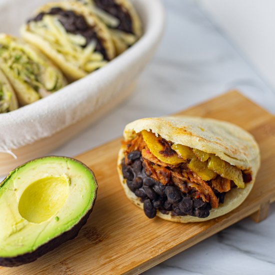 Vegan Arepas: 3 fillings