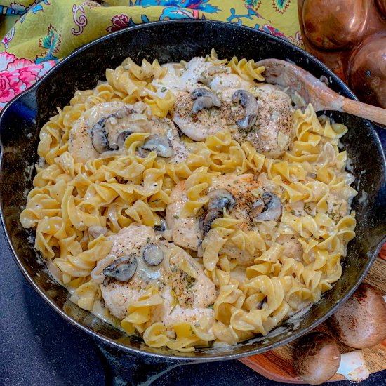 Creamy Chicken Noodle Skillet