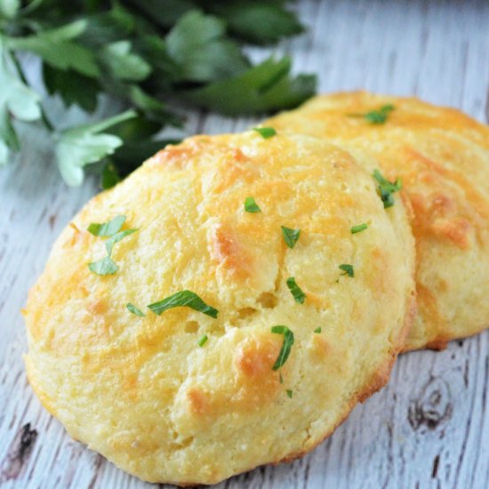 KETO GARLIC CHEDDAR DROP BISCUITS