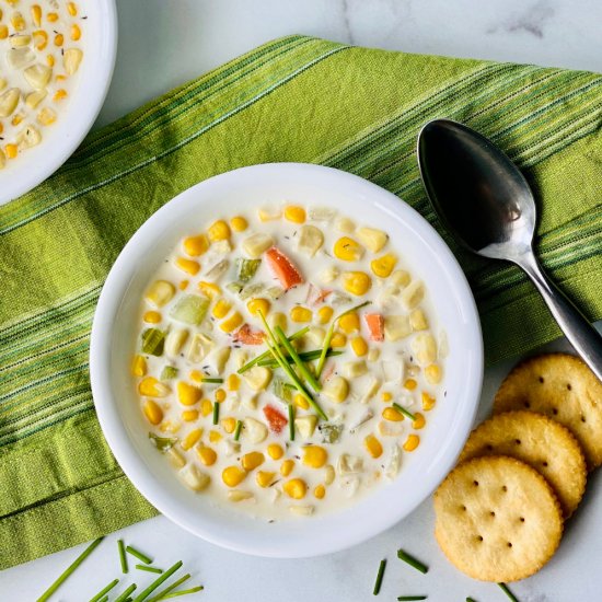 Slow Cooker Chicken & Corn Soup