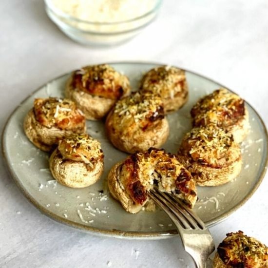 Air Fryer Stuffed Mushrooms