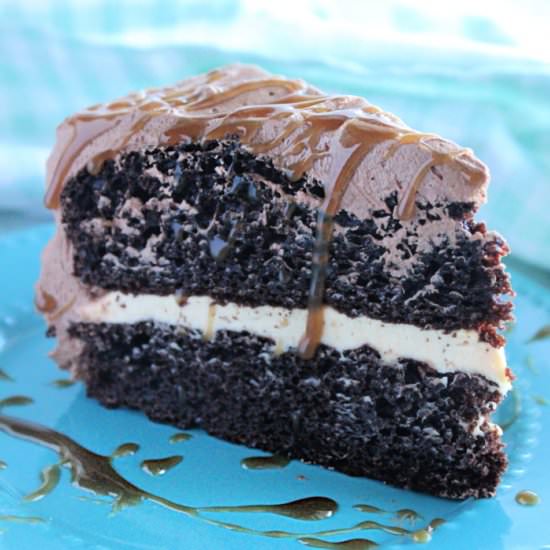 Salted Caramel Chocolate Layer Cake