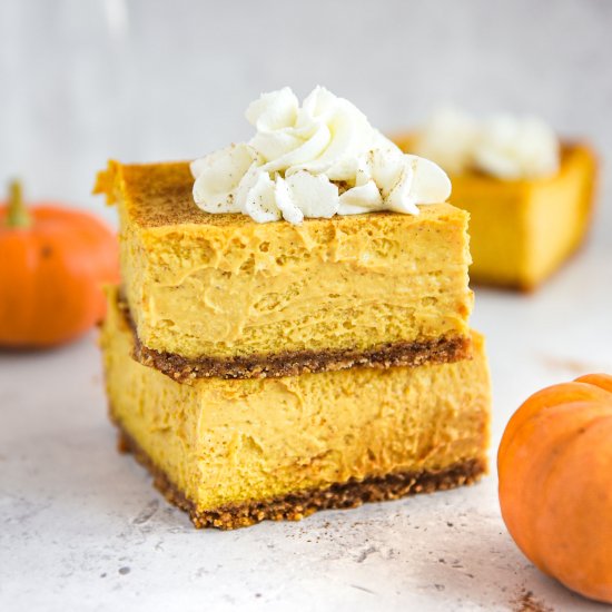 Pumpkin Pie Cheesecake Bars