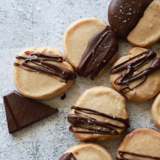 Dark Chocolate Shortbread Cookies