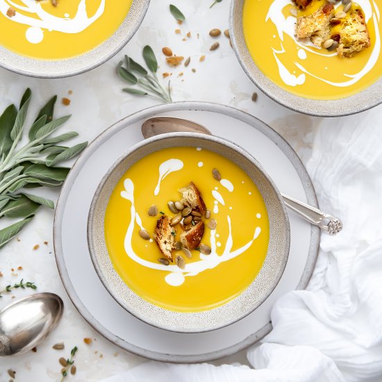 Butternut Squash Soup with Ginger