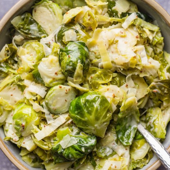 Creamy Vegan Brussels Sprouts