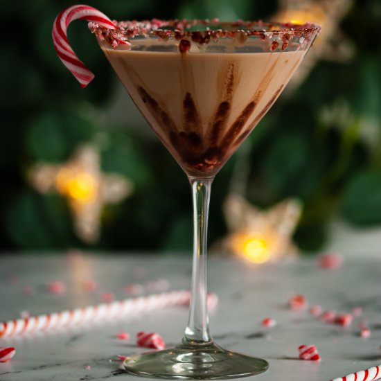 Cheery Peppermint Mocha Martini