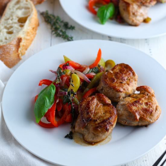 Pork Medallions and Peppers