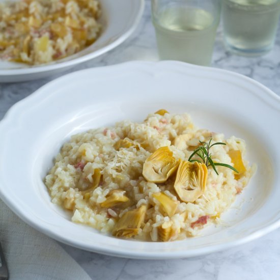 Speck and Artichoke Risotto