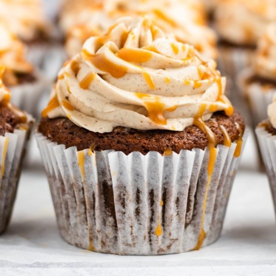 Festive Gingerbread Cupcakes