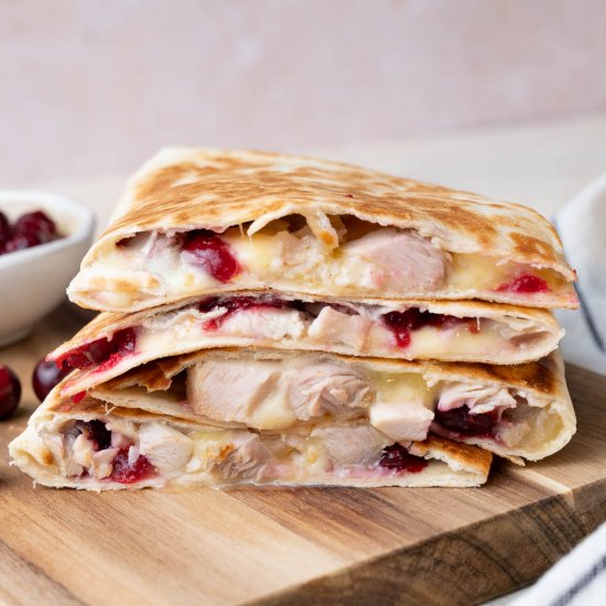 leftover turkey quesadilla