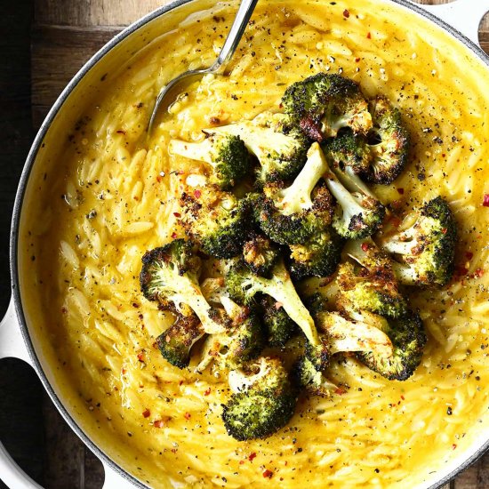 Butternut Orzo with Broccoli