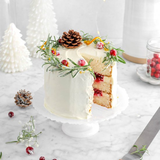 White Christmas Cake