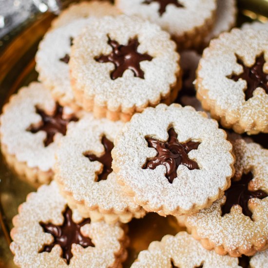 vegan linzer cookies