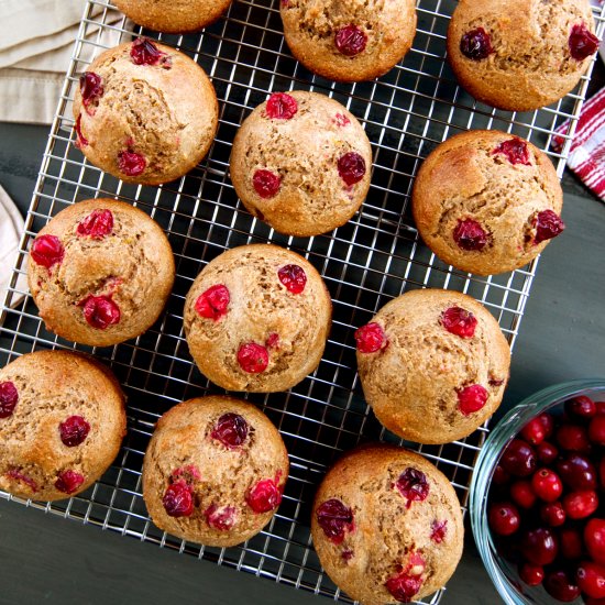 Healthy Cranberry Orange Muffins